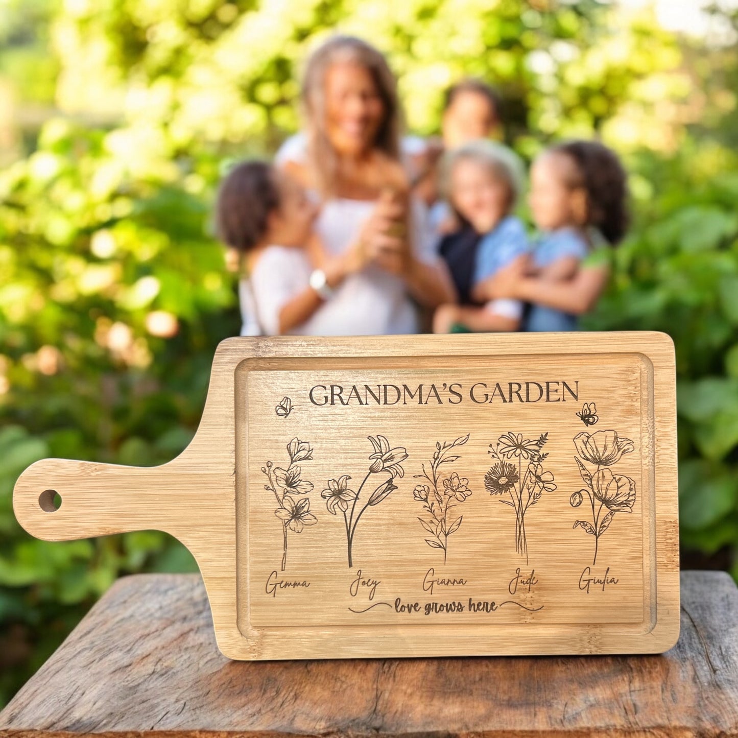 Grandma's Garden Cutting Board