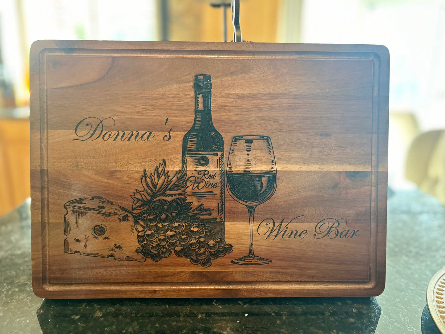 Wine and Cheese Cutting Board