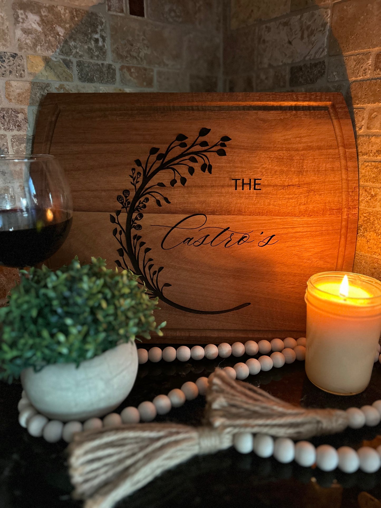 Floral Cutting Board