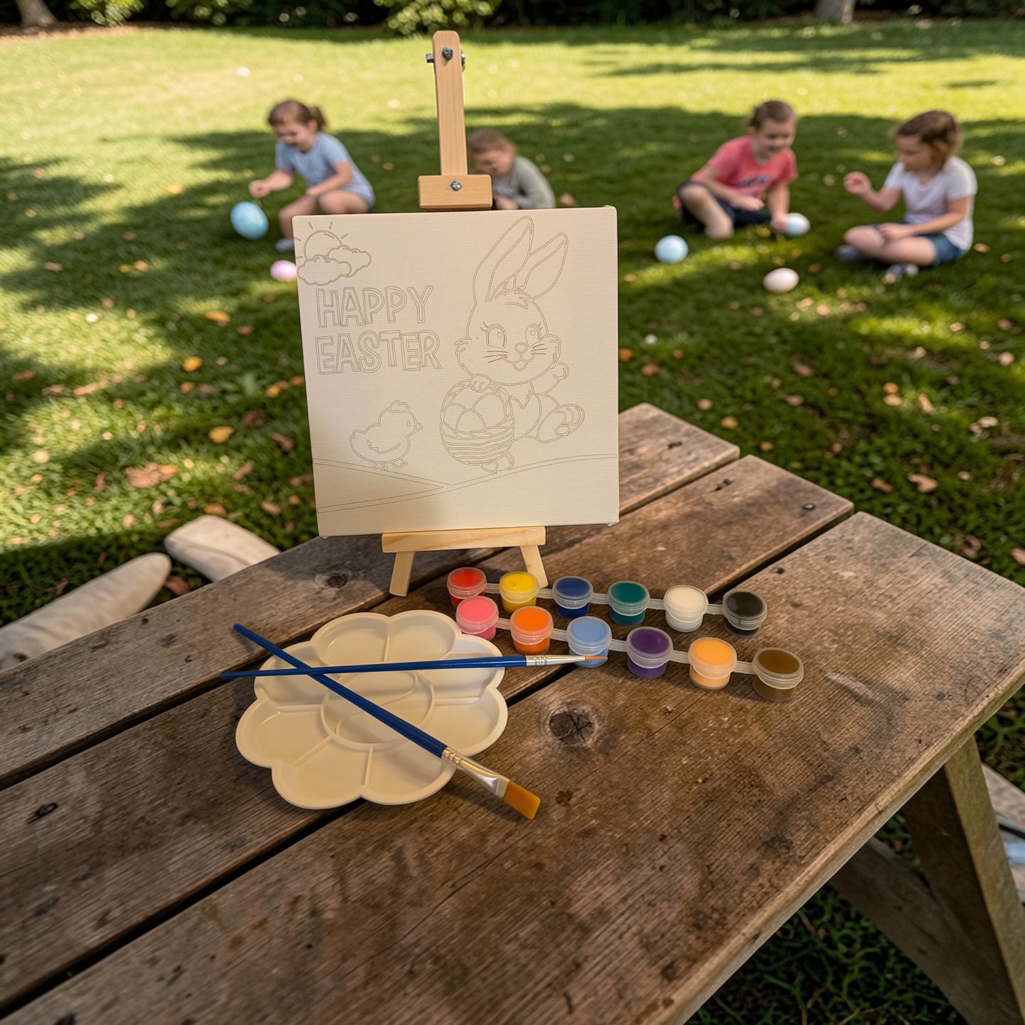 Canvas Easter basket paint kit