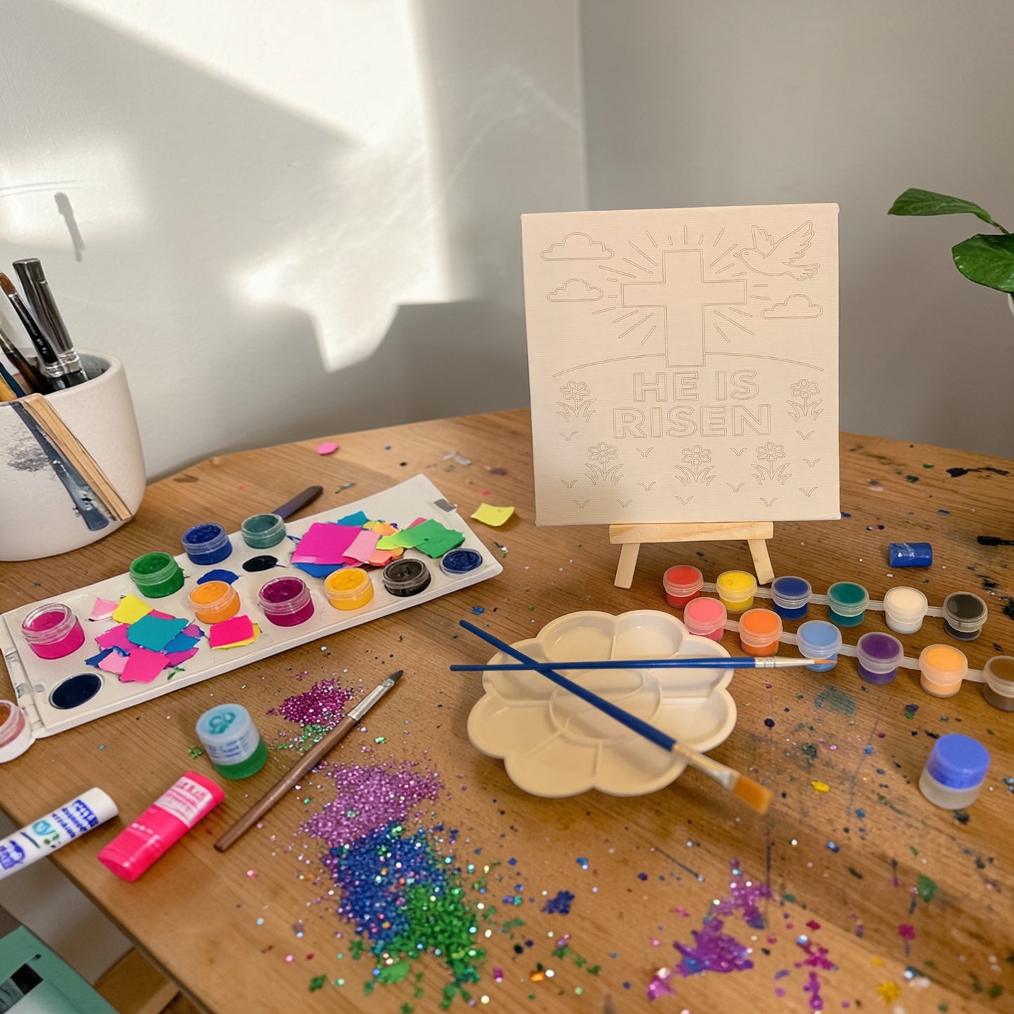 Canvas Easter basket paint kit